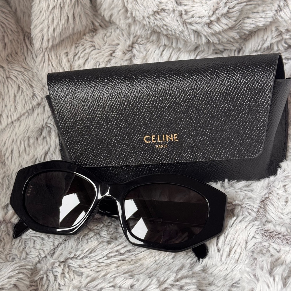 Celine Black Designer Glasses with Leather Case